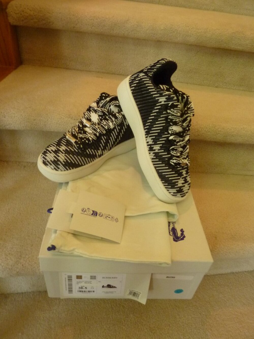 Burberry Low-Top Trainer on Rubber Sole